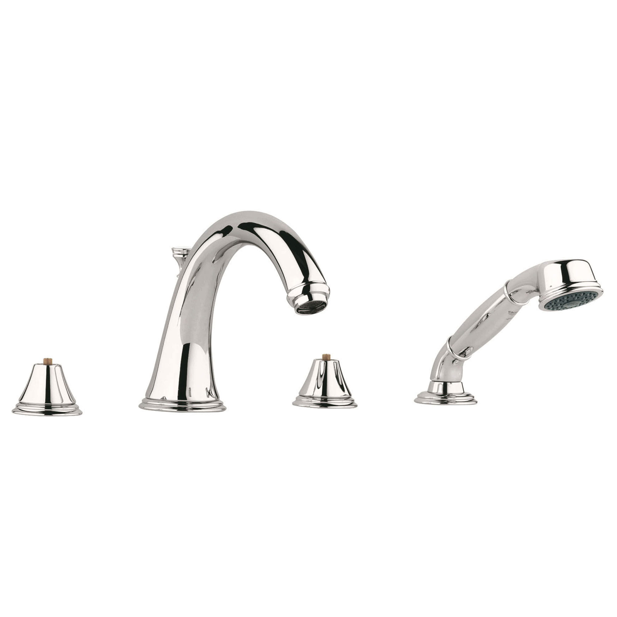 Roman Tub Filler With 25 GPM Personal Hand Shower GROHE POLISHED NICKEL